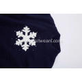 Girl's Knitted Applique Snowflake Beads Pullover